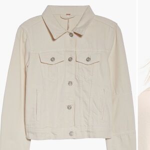 We The Free Free People Off-White Denim Jacket New With Tags
